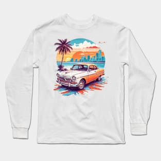 Miami Street Ride: Retro Car Vector Tee Long Sleeve T-Shirt